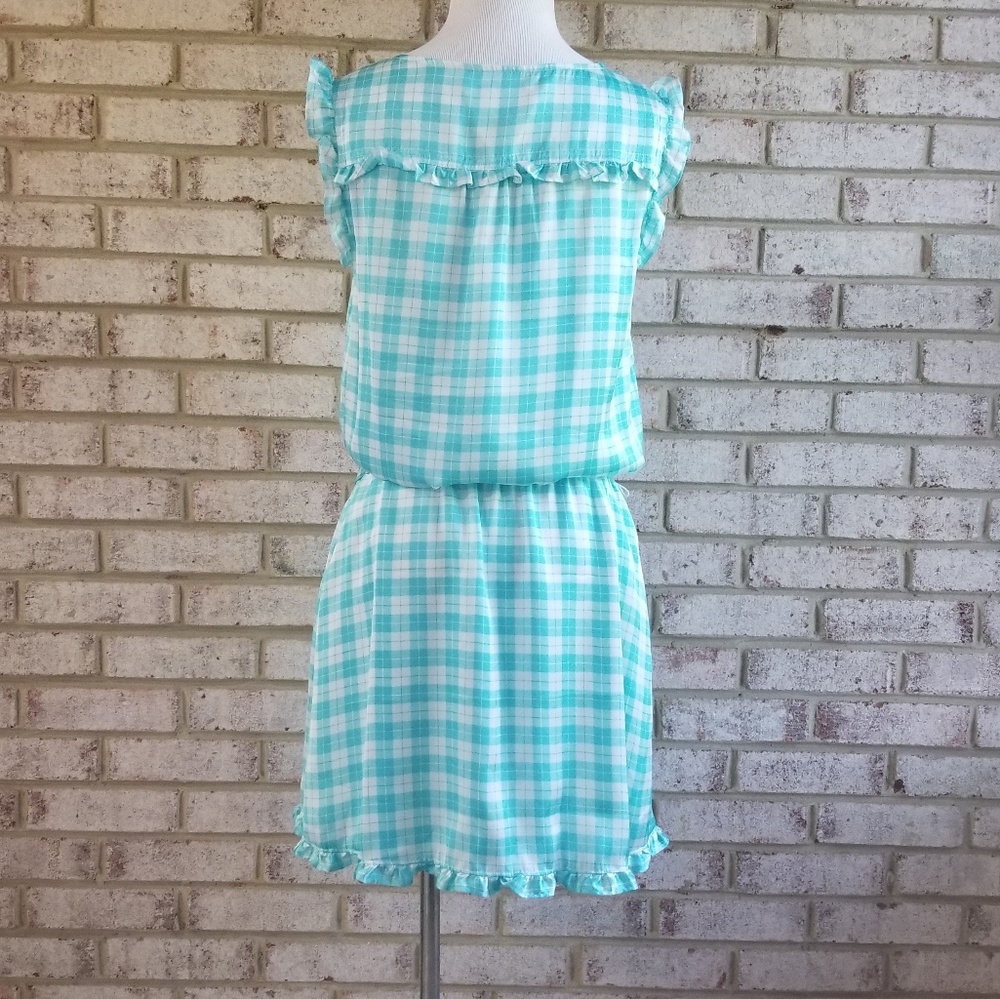 New Q Mack Summer Blue Sweetheart Ruffle Dress - Picture 4 of 8